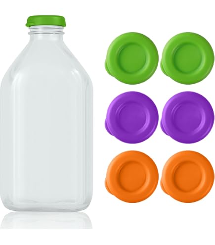 Amazon | ガラス製牛乳ビン用キャップ 48mm 48mm ホワイト | Radiant